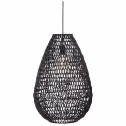 Suspension en corde H55 de la marque Atmosphera. Le coloris noir de cette suspension lui permettre de s'adapter à tous vos in ...