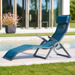 Indispensable pour bien aménager sa terrasse et profiter des beaux jours, le transat "DECIMA" Hespéride allie design et confo ...