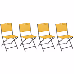 Vous rêvez de chaises confortables pour aménager un espace extérieur réduit ? Ce lot de 4 chaises "MODULA" Hespéride est fait ...