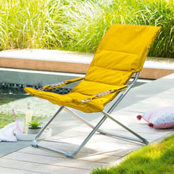 Hesperide - Fauteuil relax Milos jaune moutarde Hespéride