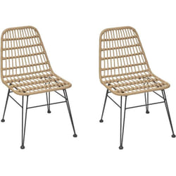 Hesperide - Lot de 2 chaises de jardin Lambada sésame & graphite en acier traité époxy - Hespéride