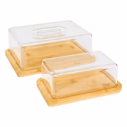 Boite Fromage +Beurrier Bambou Naturel - FIVE