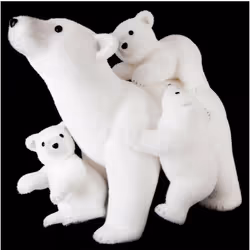 Déco de Noël Famille Ours et 3 Oursons H 54 cm - Feeric Christmas (-) Dimensions : L. 40 x P. 30 x H. 54 cm - Matière : Polys ...