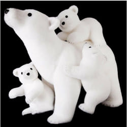 Atmosphera - Déco de Noël Famille Ours et 3 Oursons h 54 cm - Feeric Christmas