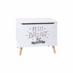 Coffre de rangement en bois pour enfants Petit Bazar Atmosphera Ce coffre de rangement en bois pour enfants est équipé d'un s ...