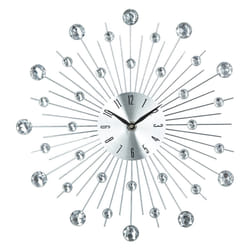 Pendule aluminium strass D33