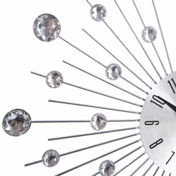 Pendule aluminium strass D33