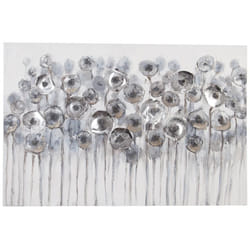 Toile bouquet gris 60X90