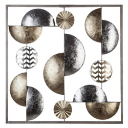Décoration murale métal Doré/argent 50X50