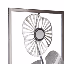 Décoration murale métal fleur 25X61