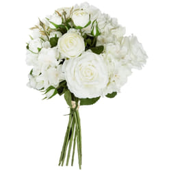Bouquet de 18 fleurs blanches H50