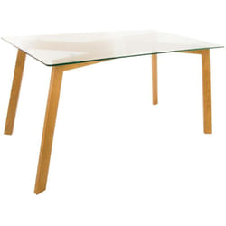 Table à manger Taho verre trempé L150cm Atmosphera créateur d'intérieur
