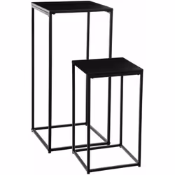 Description générale Ce lot de 2 sellettes en métal noir de la marque Atmosphera allie fonctionnalité et design contemporain. ...
