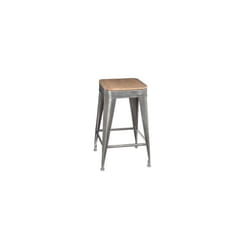 Tabouret Joris en métal - L 38 x l 38 x H 599 cm - Gris