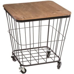 Atmosphera - Table Basse Avec Coffre Grillage Et Roulettes Jordi