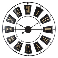 Pendule noire en métal D76