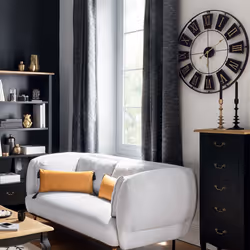 Pendule noire en métal D76