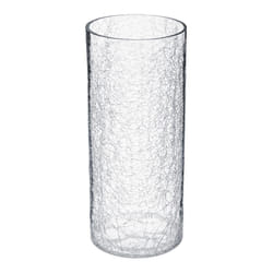 Vase cylindre verre craquelé H30 cm