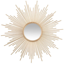 Miroir soleil tube doré D99