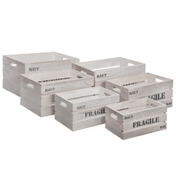 Lot de 6 cagettes en bois