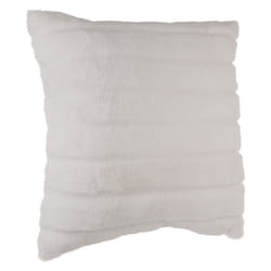 Coussin fourrure manoir blanc 45X45