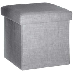 Atmosphera - Pouf pliant Tomaz gris souris créateur d'intérieur