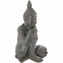Jolie invitation à la méditation, cette statue "Bouddha" assis Atmosphera apportera quiétude et force à votre foyer. Décorati ...