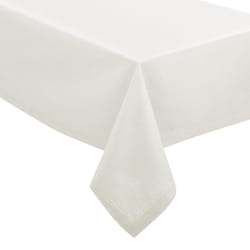 Nappe chambray, blanc, coton, dimensions 140x240 cm