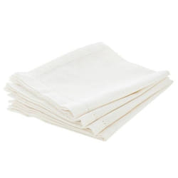 Lot de 4 Serviettes de Table  Chambray  40cm Ecru