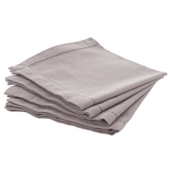 Lot de 4 Serviettes de Table  Chambray  40cm Gris Clair