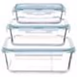 Boîtes de conservation - FIVE - ClipEat - Lot de 3 - Verre - Hermétiques - Sans BPA