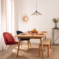 Miroir fleur en rotin D56
