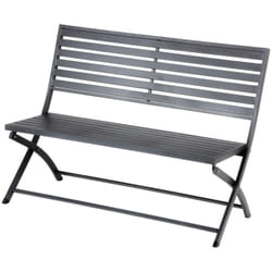 Hesperide - Banc de jardin pliant Olbia graphite en acier traité époxy - Hespéride