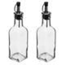 Set dhuile et vinaigre - 5five - 2 bouteilles - Verre - Silicone - Acier inoxydable