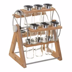5five - support roue 15 pots à épices bambou