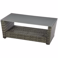 Description générale Table basse de jardin 'Polynésia' en aluminium traité époxy. Élégante et fonctionnelle, cette table est  ...