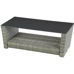 Hesperide - Table basse de jardin Polynésia havane 100x54x38cm en aluminium traité époxy - Hespéride