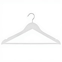 5five Cintres Bois Blanc - Lot de 5 Cintres en Bois pour Débarras Penderie - Organisation de Dressing et Rangement Vêtements