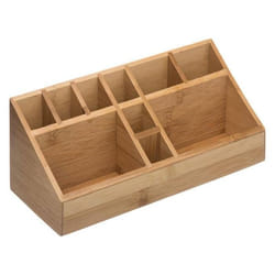 Organiseur - FIVE - 10 Compartiments - Bambou - Marron - Dimensions 23x9.5x9 cm