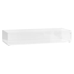 5five Plateau de Rangement Rectangulaire Transparent pour Maison - Organisation de Stockage Domestique, 25 cm
