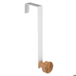 Patère de porte - Five - 1 tête - Métal et bambou - Blanc - 165 cm - Design contemporain