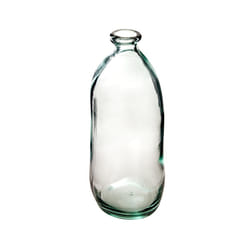 Vase bouteille verre recyclé transparent H51 cm