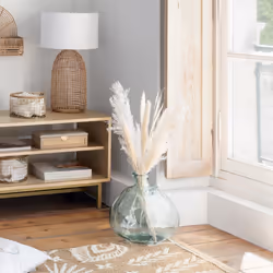 Vase rond verre recyclé transparent D33