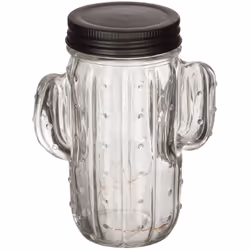 Cactus en verre LED - Blanc Chaud - Hauteur de 14 cm - Fonctionne à piles (2x AAA/LR03 non fournies) Tendance : Scandinave Ty ...