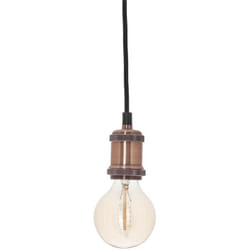 Baladeuse câble noir et douille métal Cuivre ø 5xH. 8.5 cm