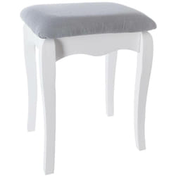 Atmosphera - Tabouret de coiffeuse Aurell blanc créateur d'intérieur