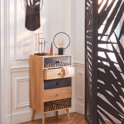 Paravent noir contemporain