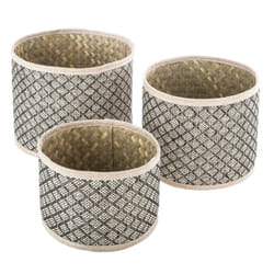 Lot de 3 paniers osiers ronds nomades