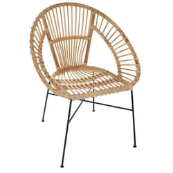 Atmosphera - Fauteuil Keko métal rotin créateur d'intérieur