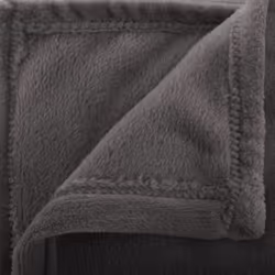 Plaid flanel gris foncé 130X180